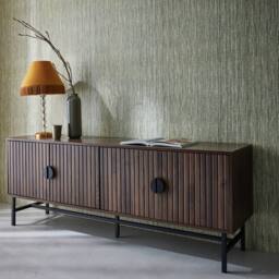 sweeek 157.5cm Tv Unit Wooden Effect 4 Doors in Dark Brown - thumbnail 3