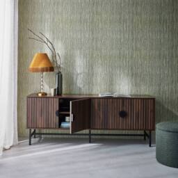sweeek 157.5cm Tv Unit Wooden Effect 4 Doors in Dark Brown - thumbnail 2
