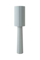 ValueLights Thorley Green & Cream Stripe Shade Fabric Midi Floor Lamp & Bulb in Pale Green - thumbnail 6