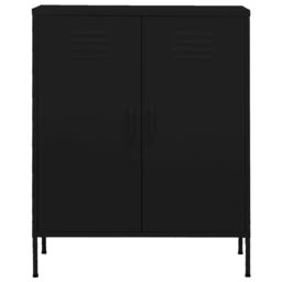 Berkfield Home Storage Cabinet Black 80x35x101.5 cm Steel - thumbnail 3