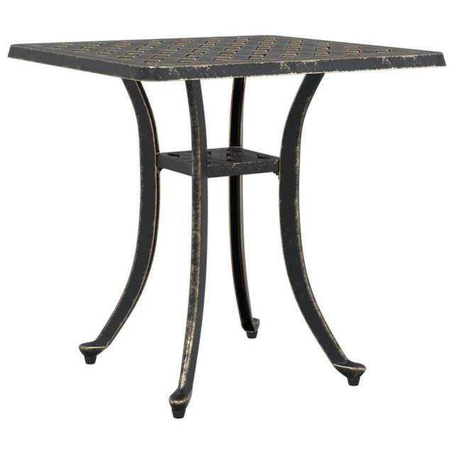 Berkfield Home Garden Table Bronze 53x53x53 cm Cast Aluminium in Brown - Size: 53 x 53 x 53 cm - image 1