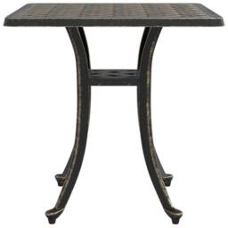 Berkfield Home Garden Table Bronze 53x53x53 cm Cast Aluminium in Brown - Size: 53 x 53 x 53 cm - thumbnail 6