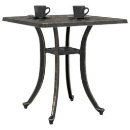 Berkfield Home Garden Table Bronze 53x53x53 cm Cast Aluminium in Brown - Size: 53 x 53 x 53 cm - thumbnail 4