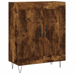 Berkfield Home Sideboard Smoked Oak 69.5x34x90 cm Engineered Wood in Brown - thumbnail 2