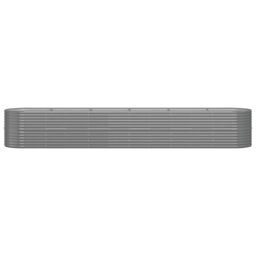 Berkfield Home Garden Raised Bed Powder-coated Steel 440x80x68 cm Grey - Size: 440 x 80 x 68 cm - thumbnail 3