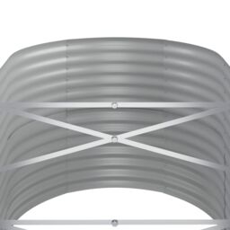 Berkfield Home Garden Raised Bed Powder-coated Steel 440x80x68 cm Grey - Size: 440 x 80 x 68 cm - thumbnail 5