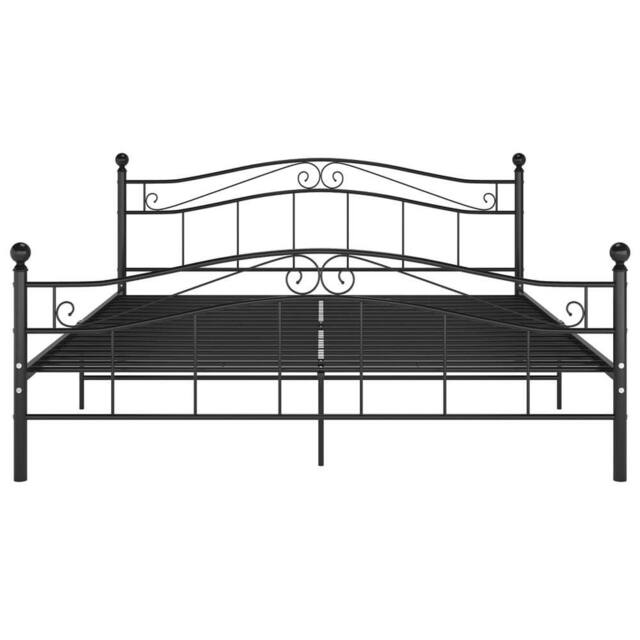 Berkfield Home Comfortable Bed Frame Black Metal 160x200 cm - image 1