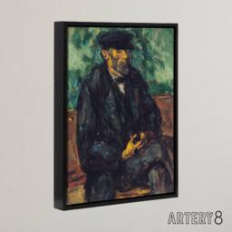 "Artery8 The Gardener Vallier Portrait Painting Cezanne Framed Canvas Wall Art - Size: W12"" x H16""" - thumbnail 2