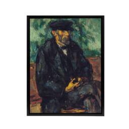 "Artery8 The Gardener Vallier Portrait Painting Cezanne Framed Canvas Wall Art - Size: W12"" x H16""" - thumbnail 1