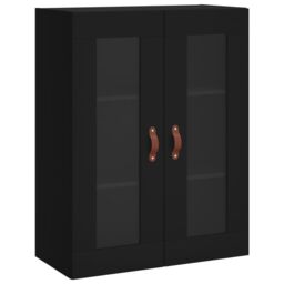 Berkfield Home Wall Mounted Cabinets 2 pcs Black Engineered Wood - thumbnail 5