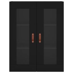 Berkfield Home Wall Mounted Cabinets 2 pcs Black Engineered Wood - thumbnail 6