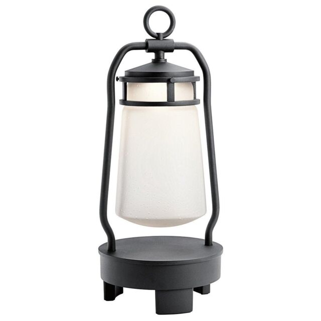 Netlighting Lyndon Integrated LED Outdoor Portable Bluetooth Speaker Lantern UK Plug Textured Black IP44 - image 1