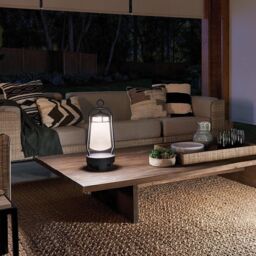 Netlighting Lyndon Integrated LED Outdoor Portable Bluetooth Speaker Lantern UK Plug Textured Black IP44 - thumbnail 3