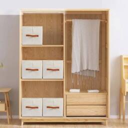 EONLION 2pc Foldable Shoe Storage Box for Closet Organiser in Beige - Size: 500mm - thumbnail 4