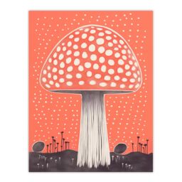 "Wee Blue Coo Wall Art Print Fairy Fungi Toadstool Fly Agaric Coral Living Room - Size: W24"" x H32""" - thumbnail 1