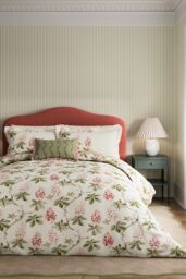 Sanderson 'Chestnut Tree' Cotton Duvet Cover Set in Cream - Size: Single - thumbnail 1