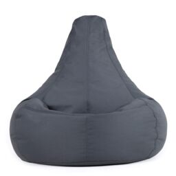 icon Recliner Indoor Outdoor Navy Blue Bean Bag Chair Pack of 2 in Charcoal - thumbnail 3