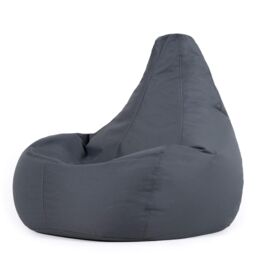 icon Recliner Indoor Outdoor Navy Blue Bean Bag Chair Pack of 2 in Charcoal - thumbnail 2