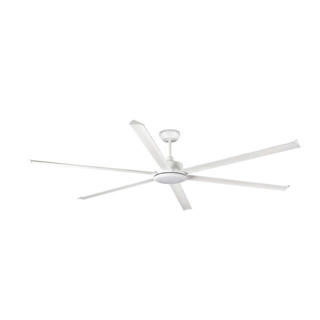 Netlighting Rotterdam XXL 6 Blade Ceiling Fan Matt White with Light 3000K - image 1