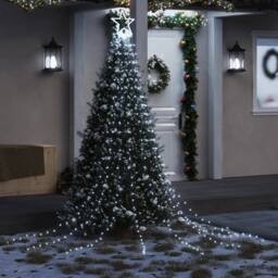 Berkfield Home Christmas Tree light 320 LEDs Cold White 375 cm - thumbnail 2