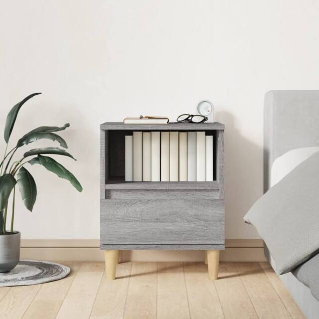 Berkfield Home Elegant Bedside Cabinets 2 pcs Grey Sonoma 40x35x50 cm - Size: 40 x 35 x 50 cm - image 1