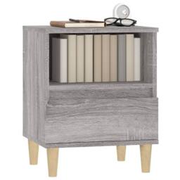 Berkfield Home Elegant Bedside Cabinets 2 pcs Grey Sonoma 40x35x50 cm - Size: 40 x 35 x 50 cm - thumbnail 4