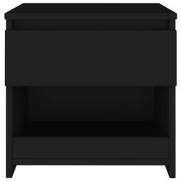 Berkfield Home Bedside Cabinet Black 40x30x39 cm Engineered Wood - Size: 40 x 30 x 39 cm - thumbnail 4