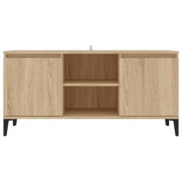 Berkfield Home TV Cabinet with Metal Legs Sonoma Oak 103.5x35x50 cm in Light Tan - thumbnail 5