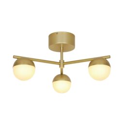Nordlux Contina Ceiling Light Gold Metal Hallway G9 Mains 10cm in Brown