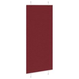 Berkfield Home Pleated Blind Bordeaux Red 85x200 cm Fabric Width 84.4 cm Polyester