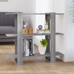 Berkfield Home Classic Book Cabinet/Room Divider Grey Sonoma 100x30x87 cm - Size: 100 x 30 x 87 cm - thumbnail 2