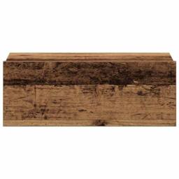 Berkfield Home Floating Nightstands 2 pcs Old Wood 40x32x15 cm Engineered Wood in Brown - Size: 40 x 32 x 15 cm - thumbnail 7