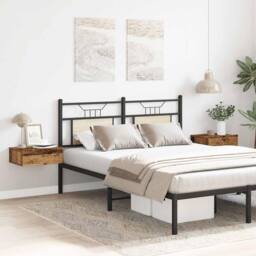 Berkfield Home Floating Nightstands 2 pcs Old Wood 40x32x15 cm Engineered Wood in Brown - Size: 40 x 32 x 15 cm - thumbnail 4
