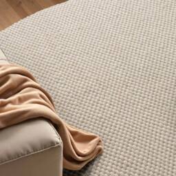 THE RUGS Lyon Handwoven Wool Beans Rug Living Room in Cream - Size: 160 cm x 230 cm - thumbnail 4