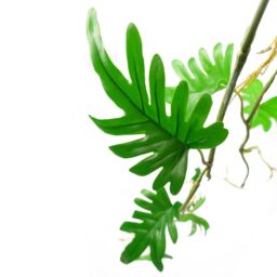 Leaf 6 x 100cm Artificial Hanging Trailing Philodendron Small Plant in Green - Size: 6 x 100 cm - thumbnail 2