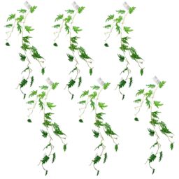 Leaf 6 x 100cm Artificial Hanging Trailing Philodendron Small Plant in Green - Size: 6 x 100 cm - thumbnail 1