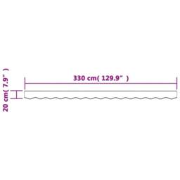Berkfield Home Replacement Fabric for Awning Valance Yellow & Orange Stripe 3.5 m - thumbnail 6