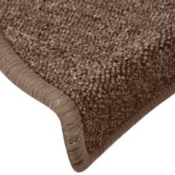 Berkfield Home Carpet Stair Treads 15 pcs Brown 65x24x4 cm - Size: Medium - thumbnail 6