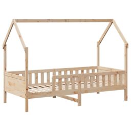 Berkfield Home Kids' House Bed Frame without Mattress 90x200 cm Pine in Brown - thumbnail 3