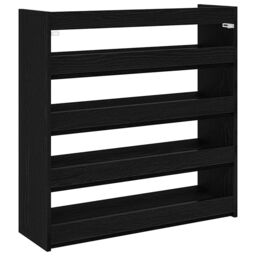 Berkfield Home Shoe Rack Black 80x25x81 cm Engineered Wood - Size: 80 x 25 x 81 cm - thumbnail 6