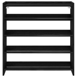Berkfield Home Shoe Rack Black 80x25x81 cm Engineered Wood - Size: 80 x 25 x 81 cm - thumbnail 4
