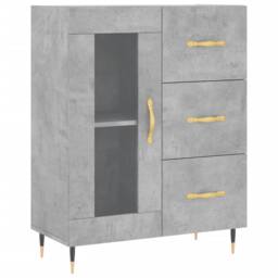 Berkfield Home Highboard Concrete Grey 69.5x34x180 cm Engineered Wood - thumbnail 7