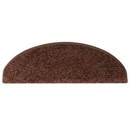 Berkfield Home Stair Mats 10 pcs 65x21x4 cm Brown - Size: Medium - thumbnail 4