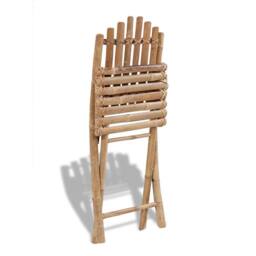 Berkfield Home Folding Garden Chairs 2 pcs Bamboo in Brown