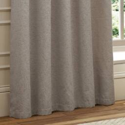 Paoletti Galaxy Velvet Chenille Eyelet Curtain Pair in Silver - Size: 229 cm width x 229 cm drop - thumbnail 4