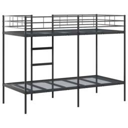 Berkfield Home Breathable Bunk Bed without Mattress Black 100x190 cm Steel - thumbnail 7