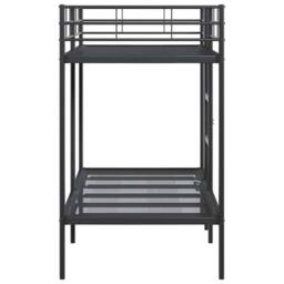 Berkfield Home Breathable Bunk Bed without Mattress Black 100x190 cm Steel - thumbnail 6