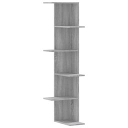 Berkfield Home Wall Corner Shelf Grey Sonoma 36.5x36.5x140 cm Engineered Wood - thumbnail 2