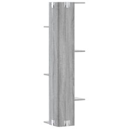 Berkfield Home Wall Corner Shelf Grey Sonoma 36.5x36.5x140 cm Engineered Wood - thumbnail 6