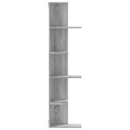Berkfield Home Wall Corner Shelf Grey Sonoma 36.5x36.5x140 cm Engineered Wood - thumbnail 5